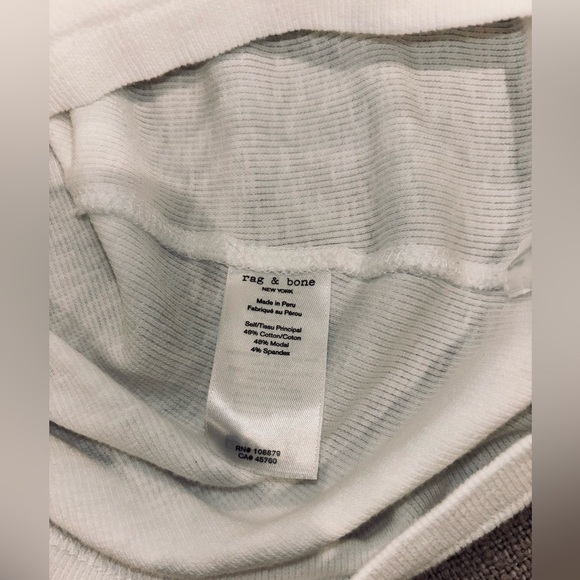 Rag & Bone “Luca” stretch-knit longsleeved turtleneck top-fresh white size XS - Picture 12 of 16